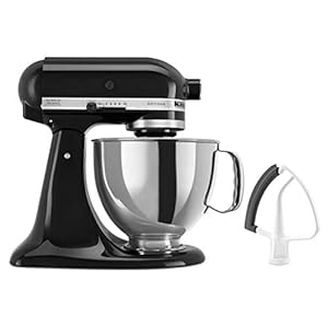 KitchenAid KSM150FEOB Value Bundle Artisan 5 Quart Stand Mixer, Onyx Black
