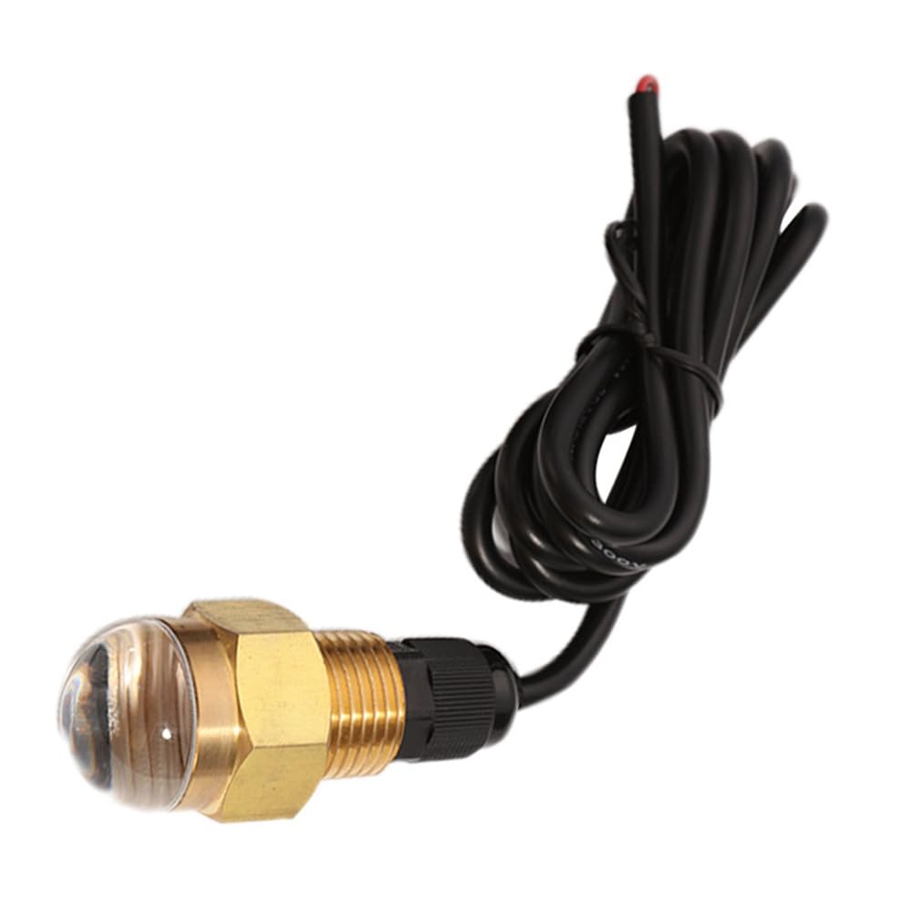 Lámpara LED subacuática para marino de 12 V, latón y vidrio, tapón de drenaje azul, accesorio de NPT de 1/2 pulgada