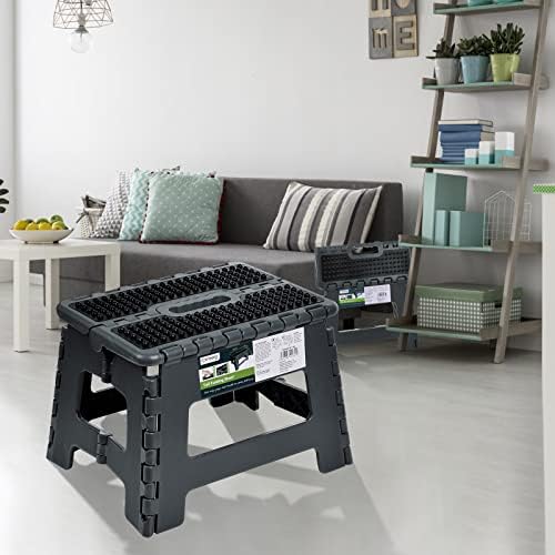 Rainberg Folding Step stool for Kids and Adults, Anti Slip Stool, Foldable Stool, Heavy duty Stool with grip on top, Use in the Kitchen, Bathroom, easy to store.