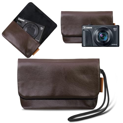 Funda para cámara Lacdo para Canon PowerShot SX740 marrón