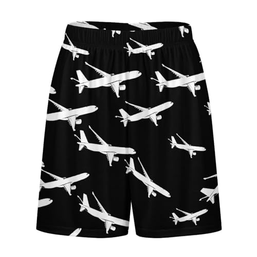 Airplane Jet Men's Pajama Bottoms Lounge Pj Shorts Stretch Sleep Shorts for Home Vacation Beach 5