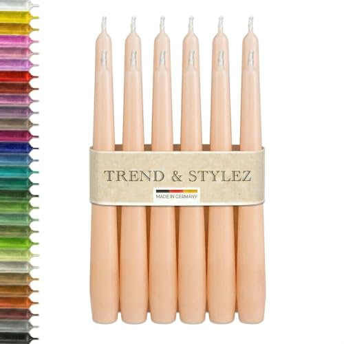 Bougies pointues élégantes 250x23 mm – Bougies de table et décoration de table premium –...