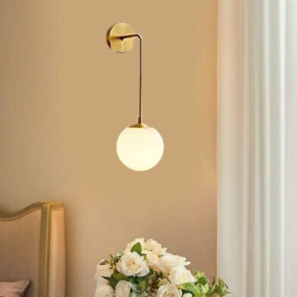Image of Modern Globe Wall Lamp /Wall Light for Bedroom, Living Room, Restaurants, Dining, Coffee Shop, Home and Office,Golden (Corded Electric) with Bulb