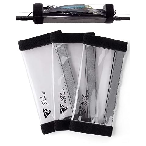 Rogue Endeavor Fishing Lure Wraps (Pack of 3) – Heavy Duty PVC Material, Salt Water Friendly, Wrap, Roll or Fold, Safely Secures Fishing Lures & Baits (Medium) Cover
