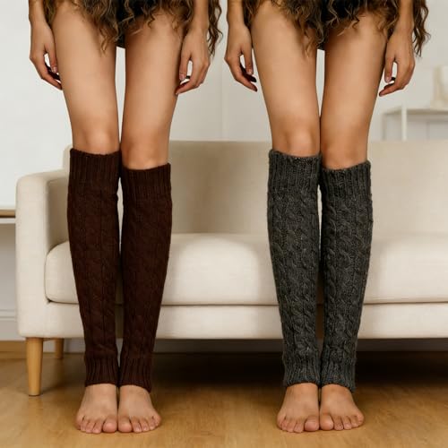 Image of 2 Pcs Leg Warmers Y2k, Leg Warmers, Y2k Accessories, Cute Kawaii Cream Legwarmers for Women Winter