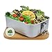Produktbild Edelstahl Brotdose und Lunchbox 1200ml I Deckel aus Bambus I Wir pflanzen je Box einen Baum für dich I mit Dichtung für Kinder und Erwachsene