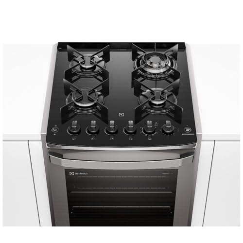 Fogão de Embutir 4 bocas Electrolux Cinza Experience com Mesa de Vidro, PerfectCook360 e VaporBake (FE4EC) 220V