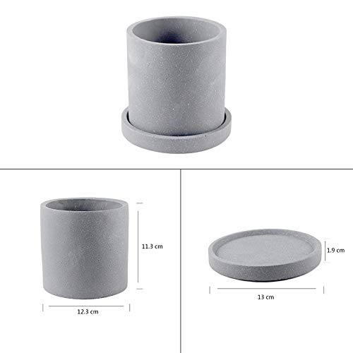 Moule silicone rond pot fleur béton loisirs créatifs ciment - 3