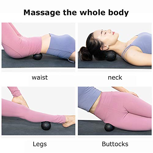 Bolas de massagem de amendoim da Topmontain, bola de lacrosse, bola de miofascia, bola de exercício