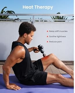 RENPHO Active Thermacool 2 Massage Gun with Heat and Cold, [2026 Upgraded] Percussion Deep Tissue Handheld Neck Massager, FSA Approved, Muscle Masajeador for Men Women Athletes HSA