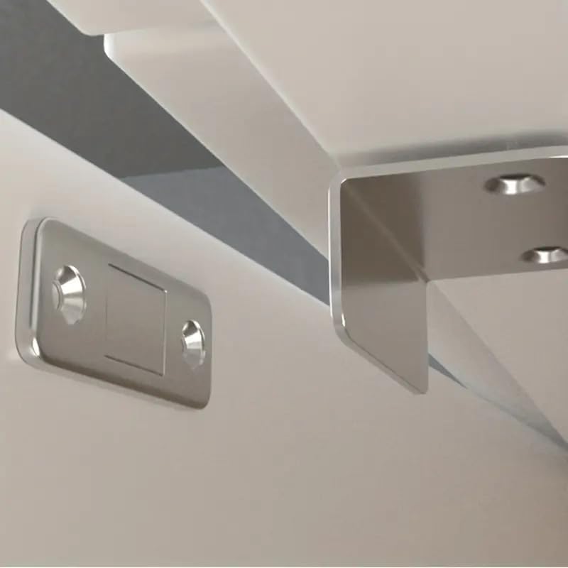 2 Pack Alloy Magnetic Door Catches Latch- Invisible Strong Adhesion, Drill-Free Mount, Seamless Release - Ideal for Cabinets, Wardrobes, Sliding Doors - Home Improvement Hardware, Effortless Setup