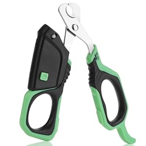 Mr. Pen-Pet Scissors with LED Lights, Pet Nail Clipper with LED, Sharp Angled Blade Grooming Tool for Dog Cat Rabbit Small Animals