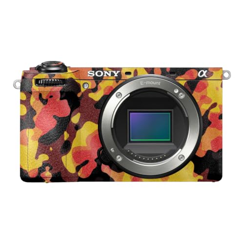 Image of Glossy Glitter Camera Skin Compatible with Sony A6700 Mirrorless Camera (2023) - Warm Modern Camo - Premium 3M Vinyl Protective Wrap Decal Cover - Easy to Apply | Crafted in the USA by MightySkins