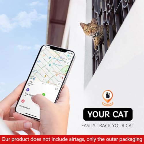Image of Qpets Cat Collar with Bell, Reflective Safety Collar with AirTag Holder