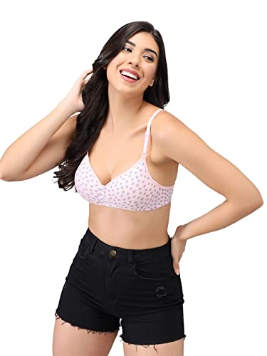 Image of Women's Cotton Lightly Padded Non-Wired T-Shirt Bra Pack of 2 (Reg HC-P2 Multicolor 30)
