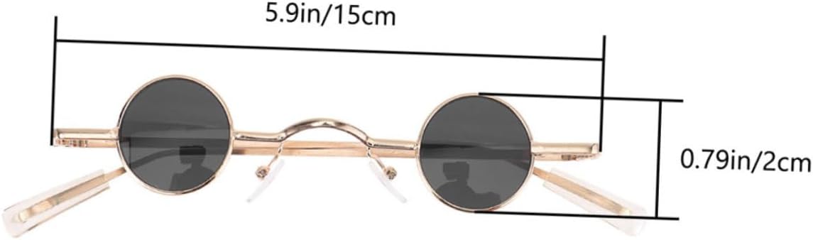 minkissy 2Pairs Vintage Round Sunglasses for Men and Women Retro Style Protection Glasses for and Aesthetic Outfits Unique Design for Eye Catching Looks