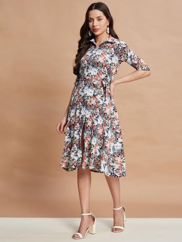Image of Selvia Western Crepe Printed One Piece Fit & Flare
