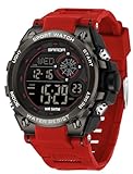 Fanmis Military Multi Function Digital LED Quartz Watch Water Resistant Electronic Sport Watches Red