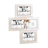 Motif ourson. Cadre multi en bois et décoration en résine nounours rose - 1 photos 10x10 + 3 photo 10x15 cm. Taille extérieure 32x41 cm