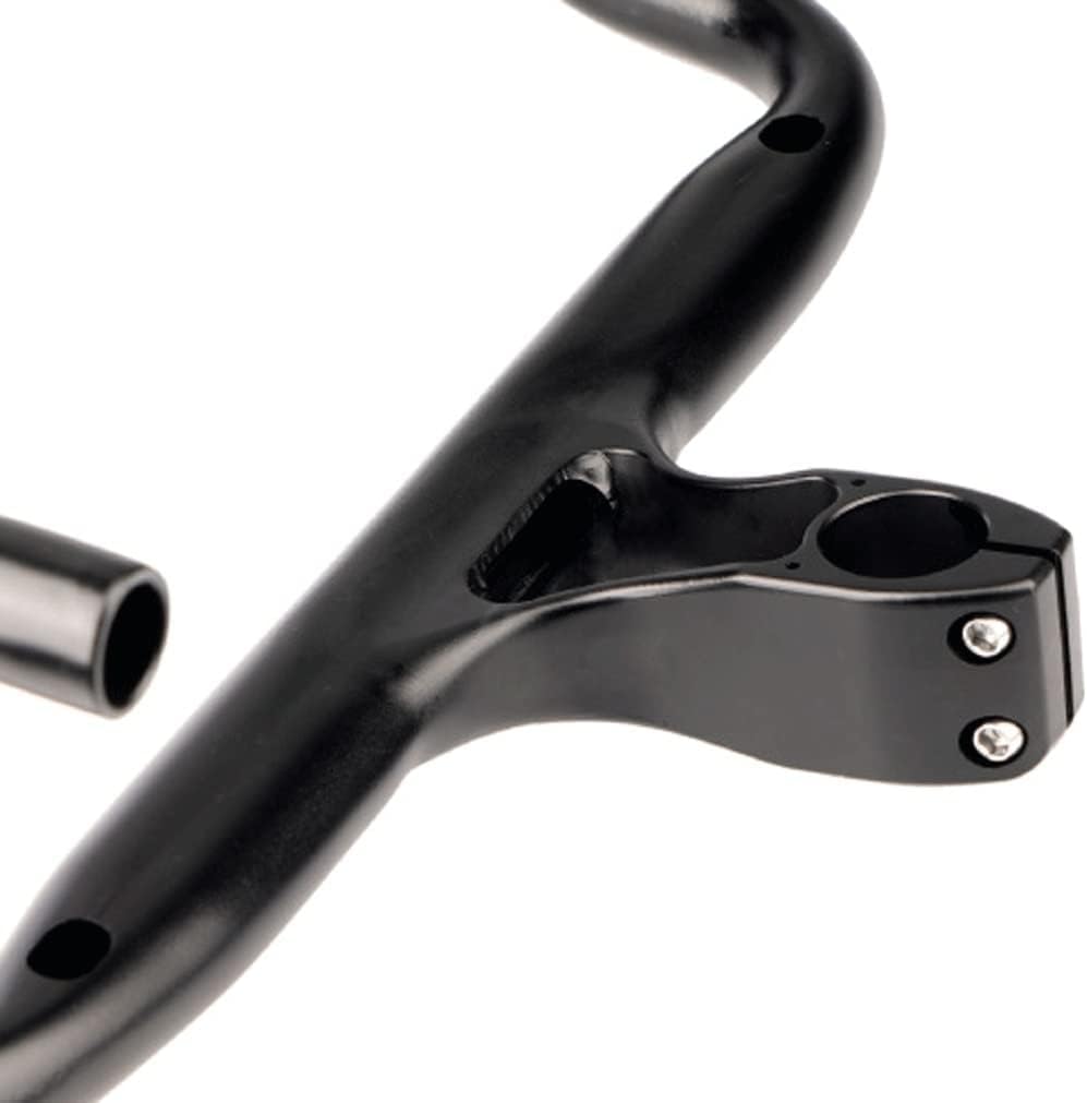 Mountain Bike Manubrio da Strada Monopezzo Manubrio Piegato in Alluminio da 28,6 mm Manubrio da Corsa Antivento da 400 mm Lunghezza 'Attacco Manubrio 90 mm Percorso Interno Bici da Strada