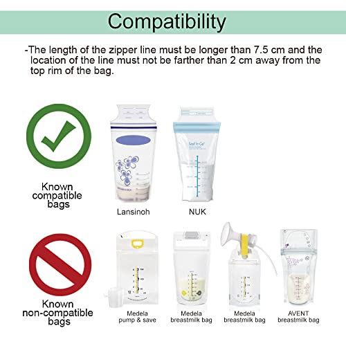 Image of Maymom Breastmilk Storage Bag Adapters Compatible with Spectra S1, S2 Pumps ; 2 Duckbill Valves Included; Clear BPA Free Material; Boiling Water OK; Do Not Use Microwave or Steamer Bag to Sanitize