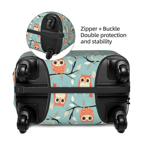 Luggage Cover Protector - Colorful Owl Cute Print Suitcase Covers for Luggage Fit 25-28 Inch Suitcase3
