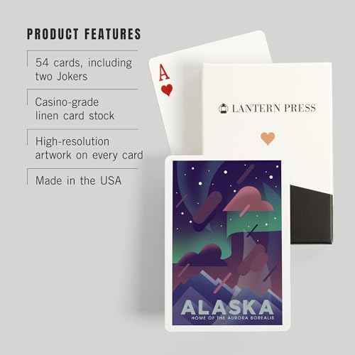 Lantern Press Alaska Naipes Póker 52 Cartas Adultos miniatura 3