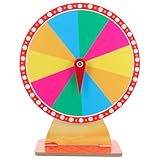 Zerodeko Rueda de Premios Suerte de Mesa 30 Cm para Sorteos y Juegos de Fiesta, Ruleta para Rifas y Actividades Recreativas
