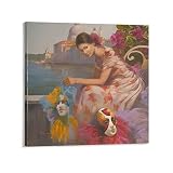 Venice Mask Wall Art Cityscape Wall Art Surreal Wall Art Mask Ball Decoration Canvas Posters Prints