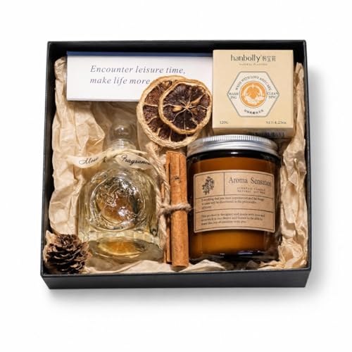 Image of JISADER s Gift Set, Soy Candle Material Candle with Perfume & Soap, Floral Fragrance for Women, 60-Hour Duration