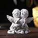 OwMell Little Angel Statue Figurine, Resin Cherub Statue Sleeping Angle Sculpture, Remembrance Healing Sympathy Gift for Memorial, Shelf Home Living Room Desktop Office Decoration - Hugging Angels