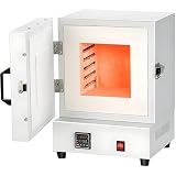 2000 W Kompakter Tischschmelzofen, Brennofen für Töpferarbeiten zu Hause, Keramik, maximale Temperatur 1150 °C/2102 °F, vierseitige Umgebungsheizung, für Schmuckherstellung, Metallguss, Keramikglasur