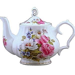 Coastline 31401 Grace's Rose Bone China Teapot 40 Ounce Capacity #TOP1