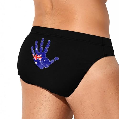 Australia Flag Mens Swim Briefs Bikini Sexy Low Rise Trunks Swimsuit Bathing Suit Beach3