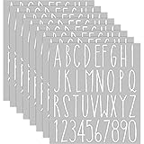 8 Sheets Vinyl Letter Stickers Letters Decals Self-Adhesive Vinyl Numbers Kit Alphabet Stickers Mailbox Numbers Sticker Modern Removable for Mailbox Signs Home Business Address Number (White,1.5 Inch)