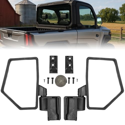 KEMIMOTO Side Mirrors Door-Mounted Compatible with Polaris Ranger Crew/XD 1500 2024 2025 2026 Northstar Premium Ultimate Folding Side Rearview Mirror Kit Accessories Replace#2889862