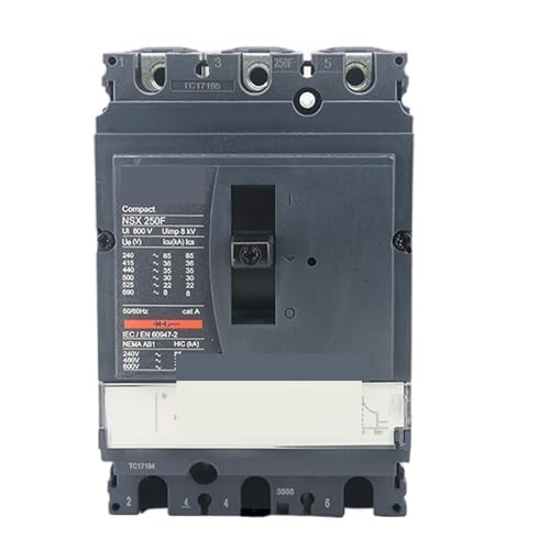 Disyuntor de caja moldeada NSX250F: seguridad trifásica de 150A para motores