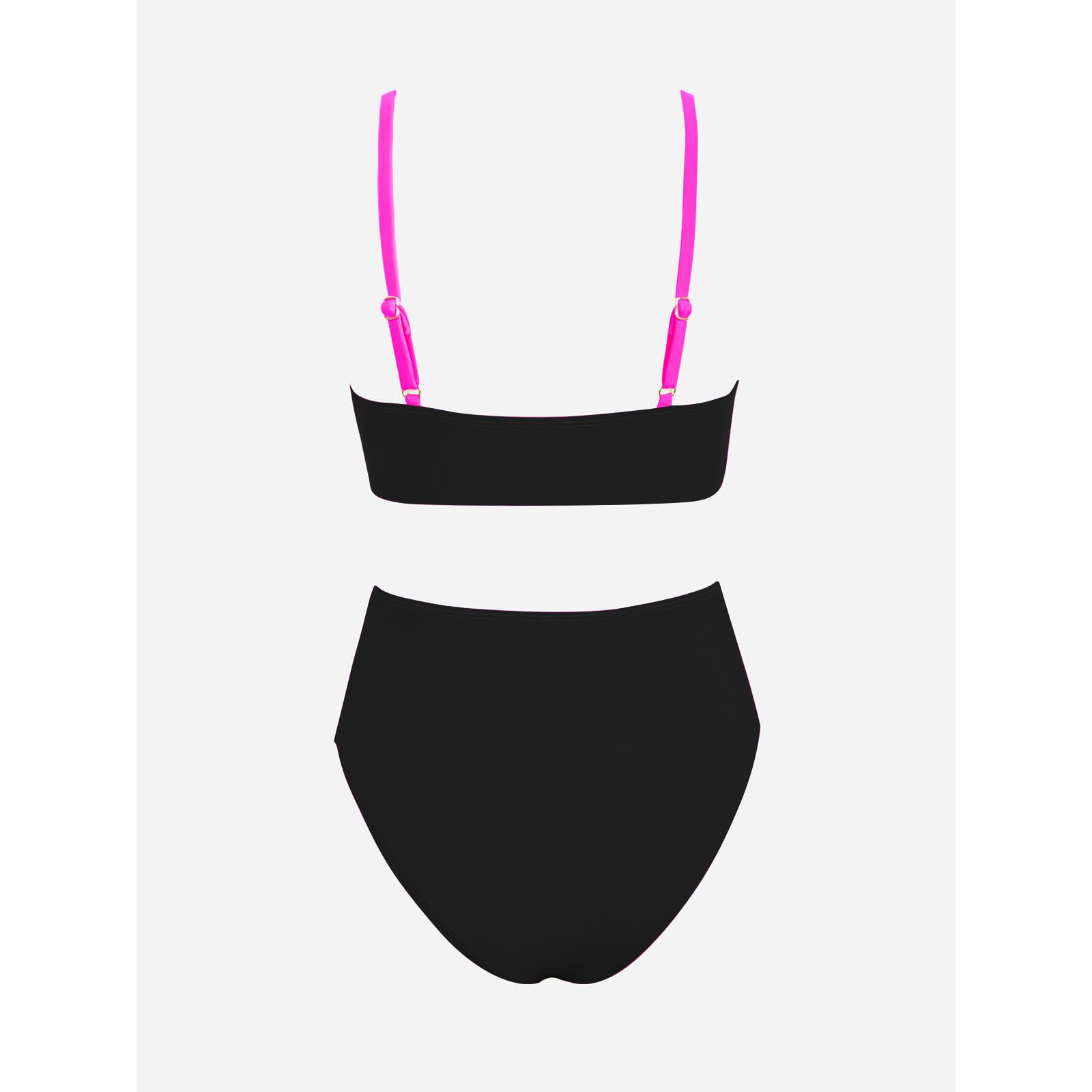 Damski dwuczęściowy kostium kąpielowy, dekolt w kształcie litery V, skrzyżowane bikini, moda kąpielowa, kontrola brzucha, zestawy bikini