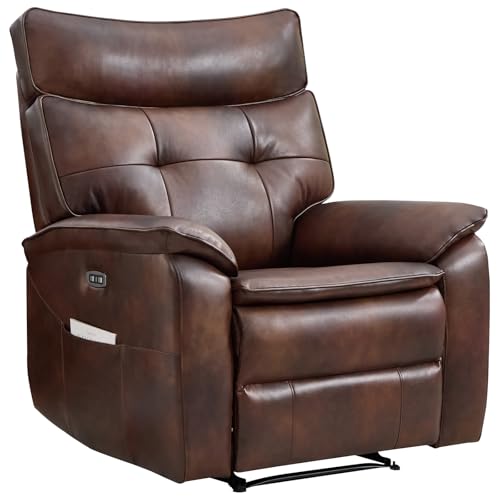 CANMOV Genuine Leather Power Recliner
