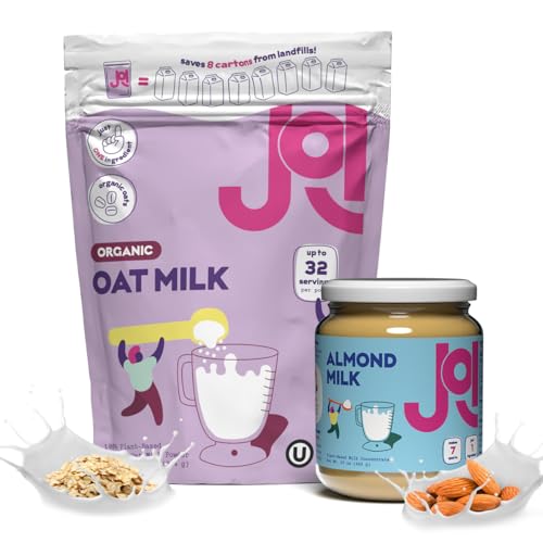 Instant Oat Milk Powder & Unsweetened Almond Milk Concentrate Bundle by JOI