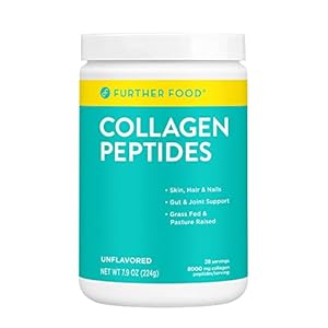 Further Food Premium Unflavored Collagen Peptides Powder Supplement | Premium Grass-Fed, Keto Protein | Hydrolyzed Collagen Powder for Maximum Absorption – for Men and Women(28 Servings)