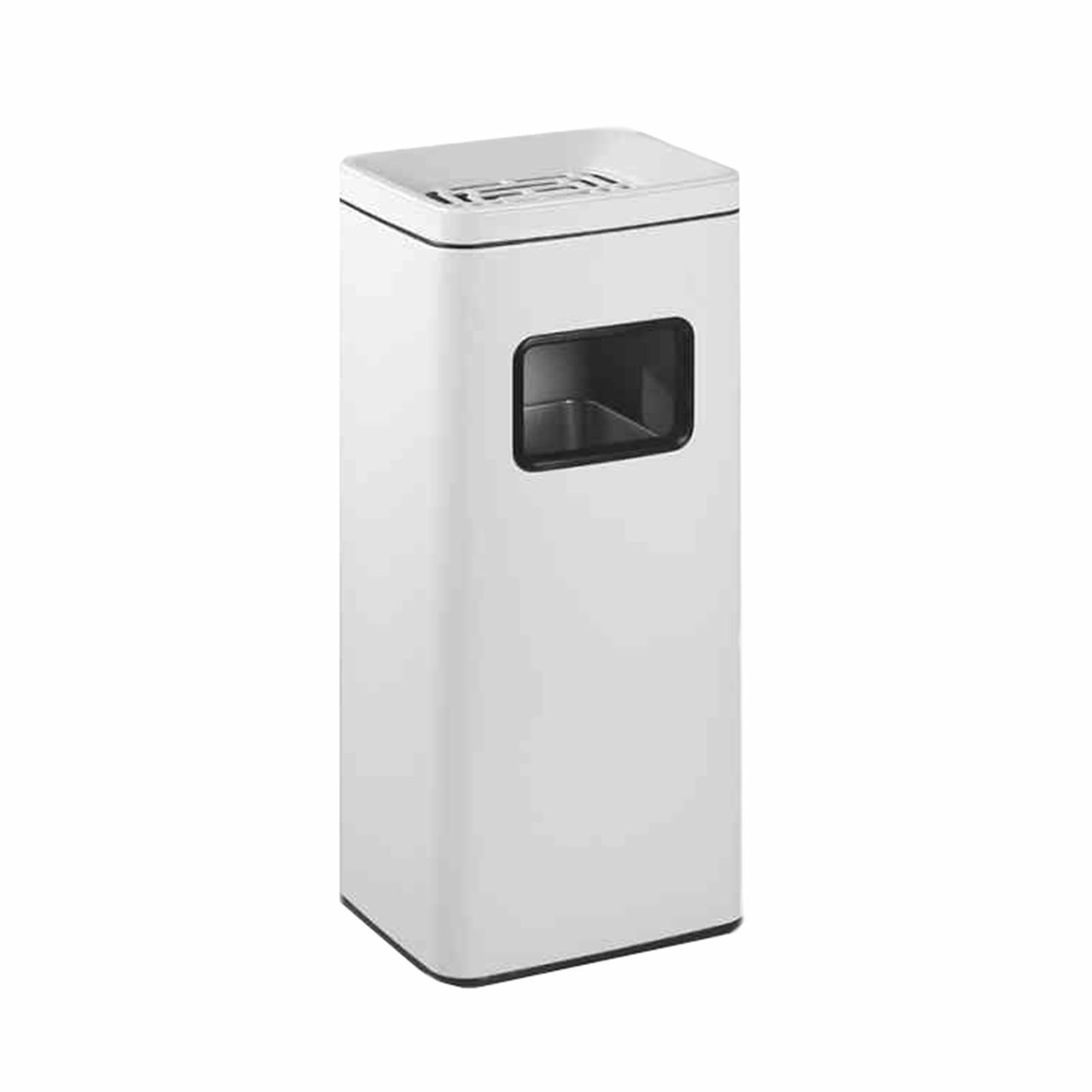 IUokLU Square Column Ashtray Trash Can,Tall Vertical Cigarette Butt Holder,Removable Inner Barrel,12L Capacity（Color 2-Style 1）