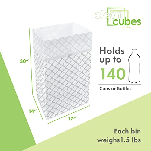Image of Clean Cubes 30 Gallon Pop-Up Trash Cans 3-Pack, Instant Extra Trash Space | Extra Trash Space Without Mess, No Tape or Assembly Required, Pre-Fitted Liner Inside, Wire-Reinforced Opening, Trellis