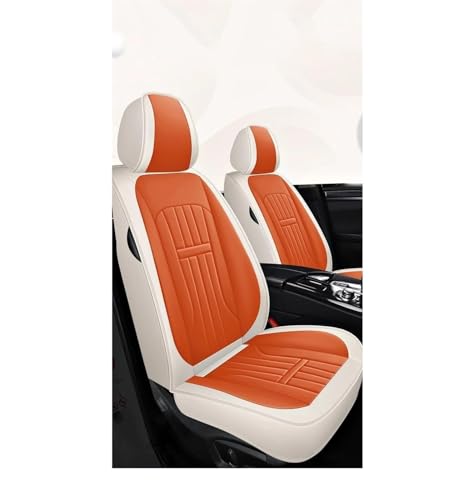 Housse siège voiture cuir orange pour Toyota Camry Corolla Rav4, protection durable