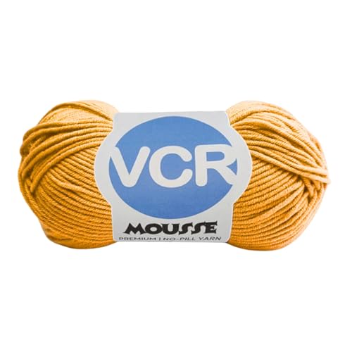 Image of VCR 4ply Ladoo Yellow Yarn, 100 Grams Hank, 190 Meters Length, Acrylic Ball for Crochet and Knitting, Soft Crosia Threads, Pack of 1 Yarn, Suitable for DIY Crafts