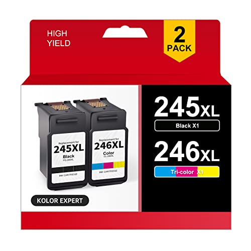 Pg245 Cl-246 Ink Cartridge Replacement For Canon Pg-245Xl Cl-246Xl For Canon Pixma Mx490 Mx492 Mg2520 Mg2522 Mg2920 Mg3022 Ts202 Ts3120 Ts3320 Ip2820 (1 Black+1 Tri-Color) #TOP1
