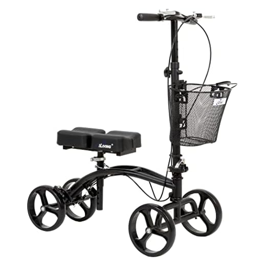 iLIVING Steerable Deluxe Knee Walker