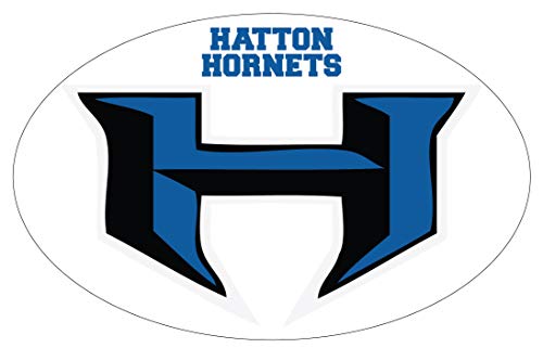 Hatton High School Hornets Lawrence County Town Creek Alabama Sports Team 9” x 14” Jumbo Oval Mascot Magnet