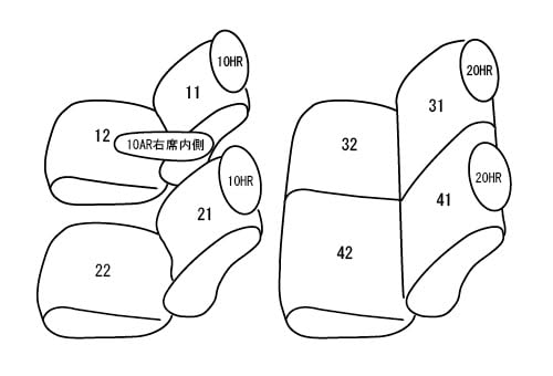 クラッツィオ シートカバー ハスラー 全席セット ES-6067
