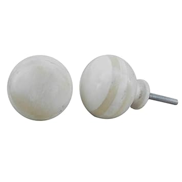 8 Pieces Kids Knobs | Bone Cabinet Drawer Pulls | Cream Single Hole Cabinet Handles | Round Dresser Knobs Girls Room | 3.55 cm Knobs